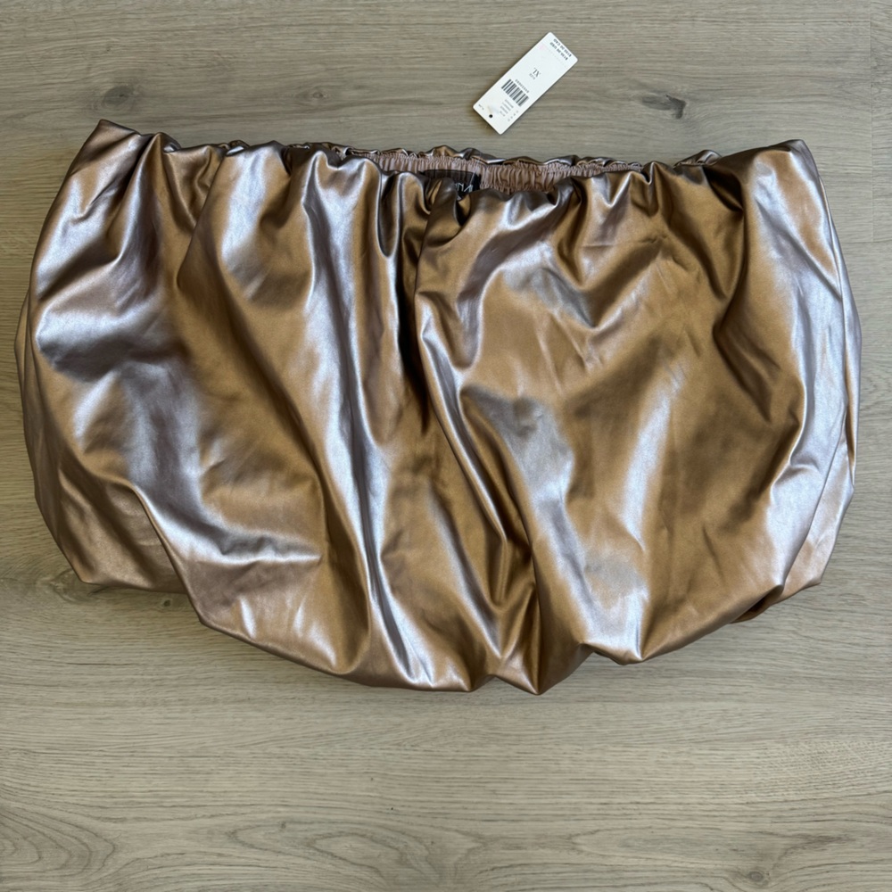NWT Anthropologie 4SI3NNA Faux Leather Strapless Bubble Tank Size XL Party - Picture 4 of 11